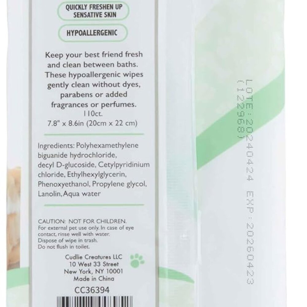 110 Pack Pet Grooming Wipes - Large & Extra-Large Sizes - Lavender, Aloe, & Unsc - Picture 8 of 10